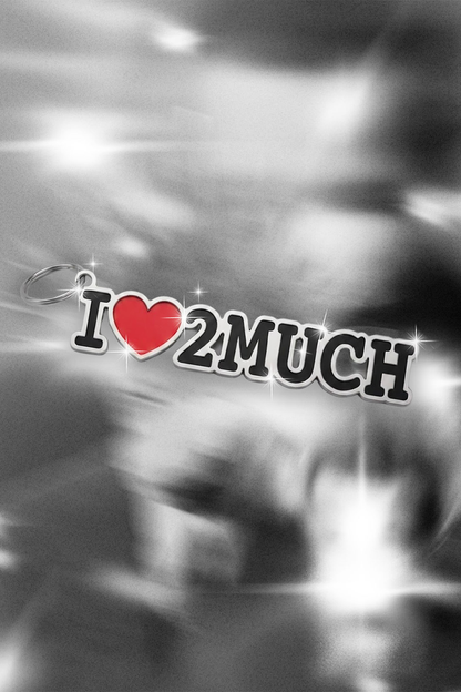 Porte-clé I Love 2much | Accessoire Techno Collector