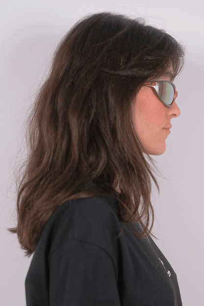 Grey & Yellow 2much Speed Glasses | Techno Party Accessory
