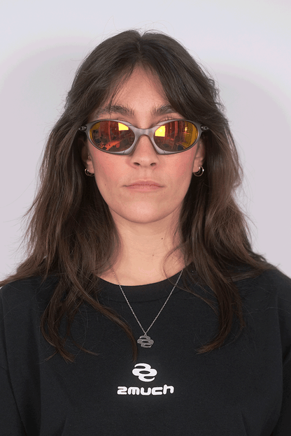 Lunettes de Vitesse Grey & Orange 2much | Accessoire Soirée Techno