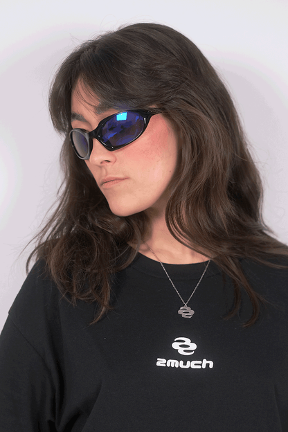 Black & Blue 2much Speed Glasses | Techno Party Accessory