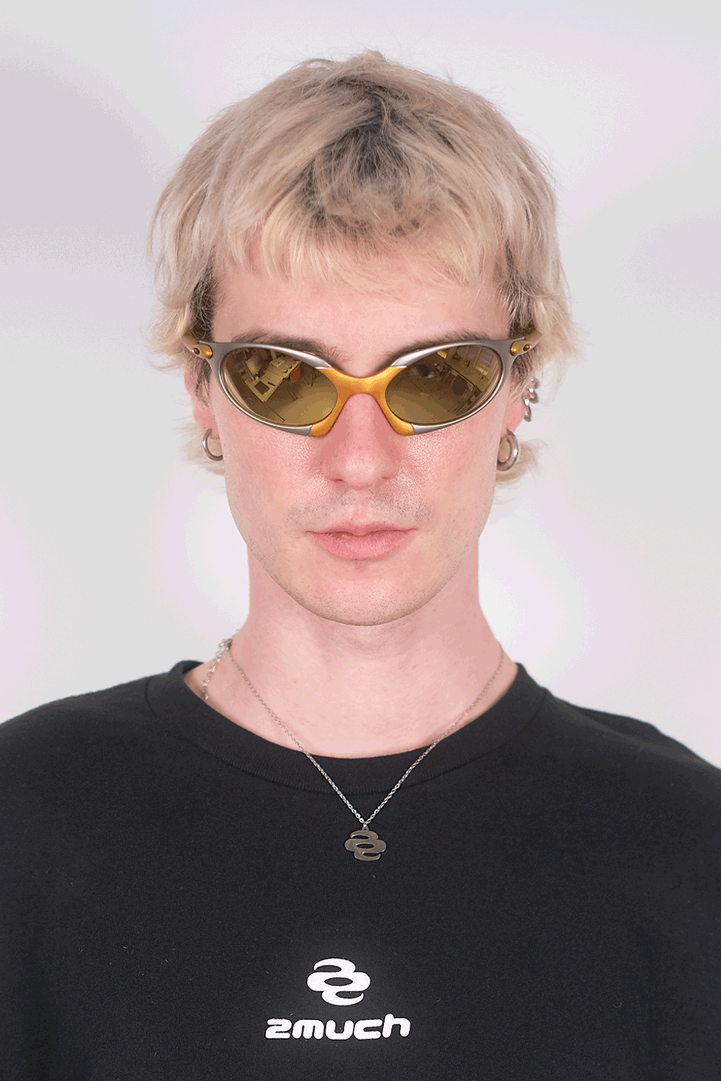 Lunettes de Vitesse Grey & Yellow 2much  | Accessoire Soirée Techno