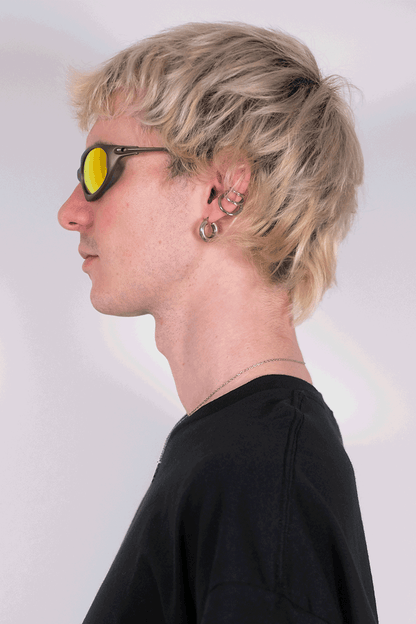 Lunettes de Vitesse Grey & Orange 2much | Accessoire Soirée Techno