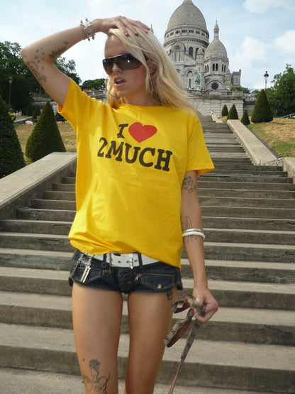 T-shirt I Love 2much Yellow | Merch Officiel